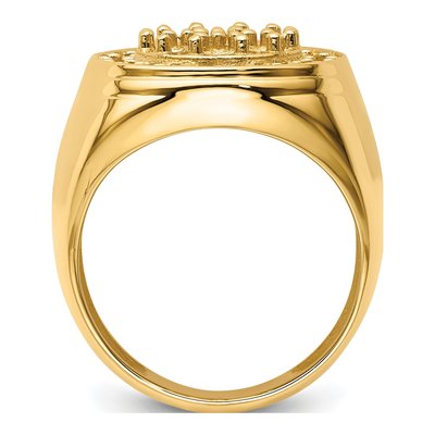 Men's 14K Yellow Gold Cluster Ring Mounting – view 3