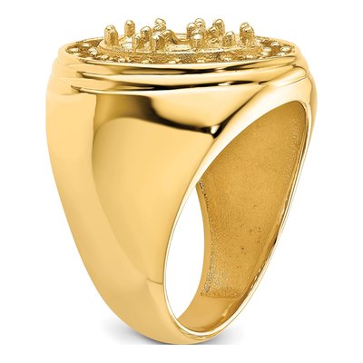 Men's 14K Yellow Gold Cluster Ring Mounting – view 5