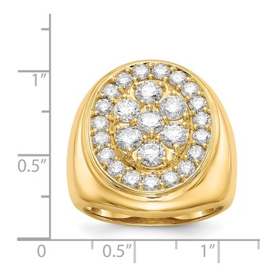 Men's 14K Yellow Gold 2.87 ct tw Diamond Cluster Ring – view 5
