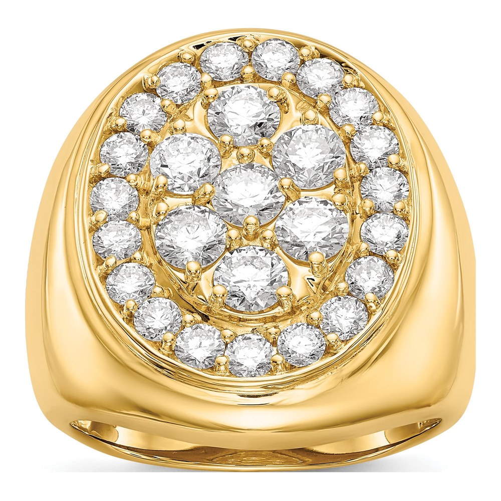 Men's 14K Yellow Gold 2.87 ct tw Diamond Cluster Ring