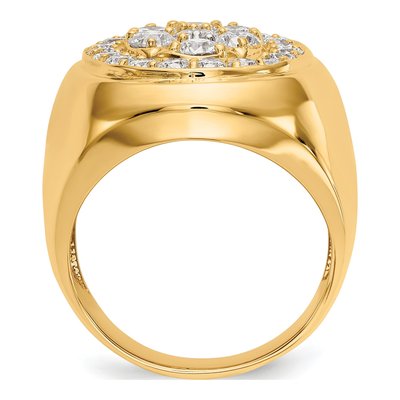 Men's 14K Yellow Gold 2.87 ct tw Diamond Cluster Ring – view 2