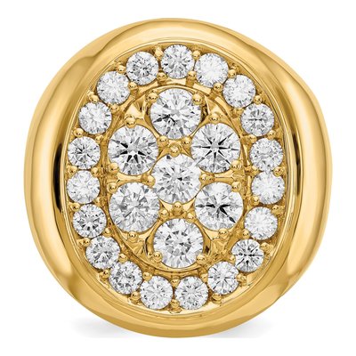 Men's 14K Yellow Gold 2.87 ct tw Diamond Cluster Ring – view 4
