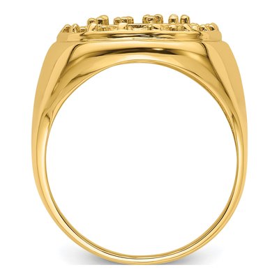 Men's 14K Yellow Gold Cluster Ring Mounting – view 3