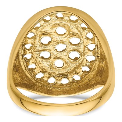 Men's 14K Yellow Gold Cluster Ring Mounting – view 4
