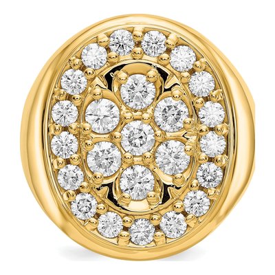 Men's 14K Yellow Gold 2 ct tw Diamond Cluster Ring – view 5