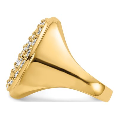 Men's 14K Yellow Gold 2 ct tw Diamond Cluster Ring – view 4