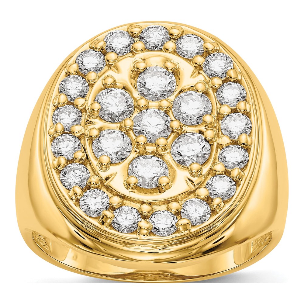 Ib Goodman 14K 2 Carat Aaa Diamond Mens Cluster Ring