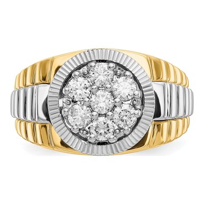 Men's 14K Two-Tone Gold 0.98 ct tw Lab-Grown Diamond Ring – view 4
