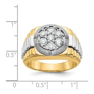 Men's 14K Two-Tone Gold 0.98 ct tw Lab-Grown Diamond Ring – view 6