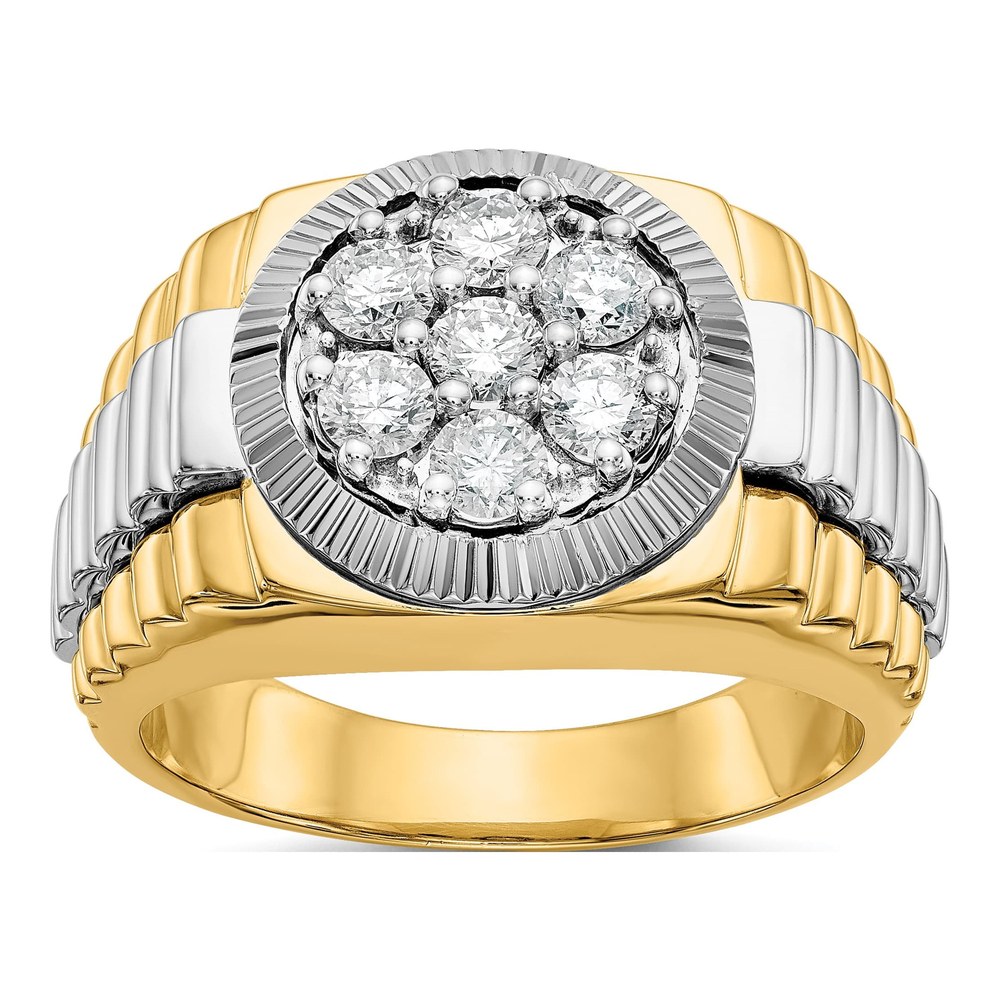 Men's 14K Two-Tone Gold 0.98 ct tw Lab-Grown Diamond Ring
