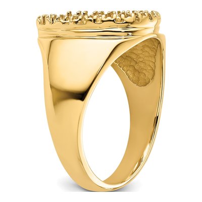 Men's 14K Yellow Gold Horseshoe Ring Mounting – view 5