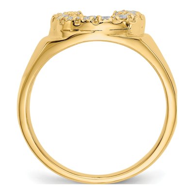 Men's 14K Yellow Gold 1/2 ct tw Diamond Horseshoe Ring – view 3