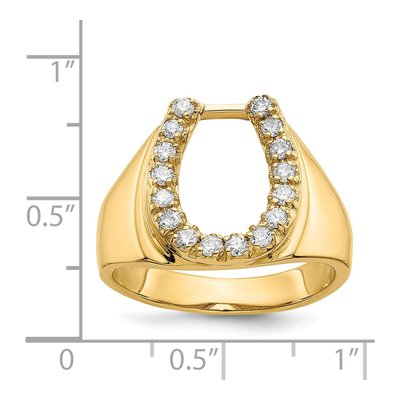 Men's 14K Yellow Gold 1/2 ct tw Diamond Horseshoe Ring – view 6