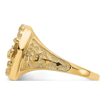 Men's 14K Yellow Gold Diamond Horseshoe Ring – view 4