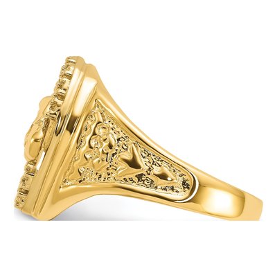 Men's 14K Two-Tone Gold Horseshoe Ring Mounting – view 4