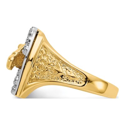 Men's 14K Two-Tone Gold 1/6 ct tw Diamond Horseshoe Ring – view 5