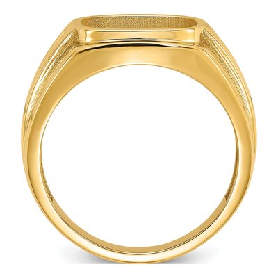 Men's 14K Yellow Gold Cushion Onyx Ring Mounting – view 3