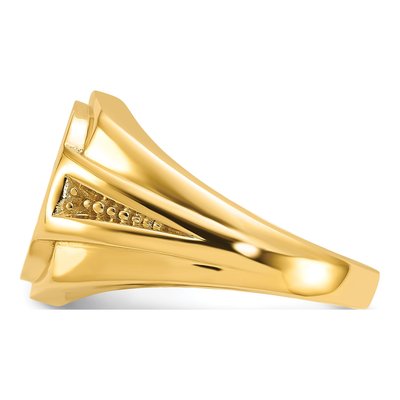 Men's 14K Yellow Gold Cushion Onyx Ring Mounting – view 4