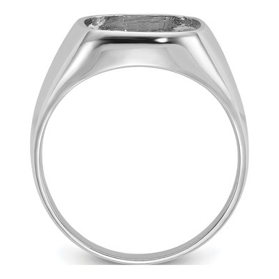 Men's 14K White Gold Holds Cushion Onyx Diamond Ring Mounting – view 3