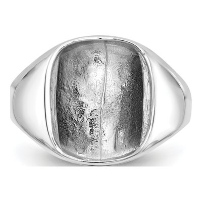 Men's 14K White Gold Holds Cushion Onyx Diamond Ring Mounting – view 5