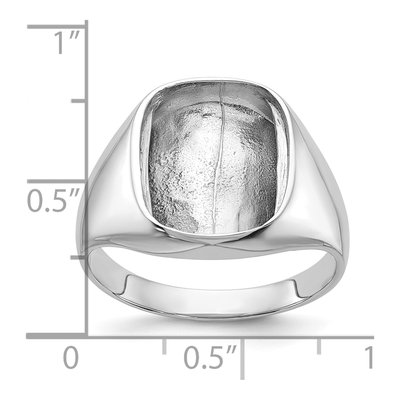 Men's 14K White Gold Holds Cushion Onyx Diamond Ring Mounting – view 6