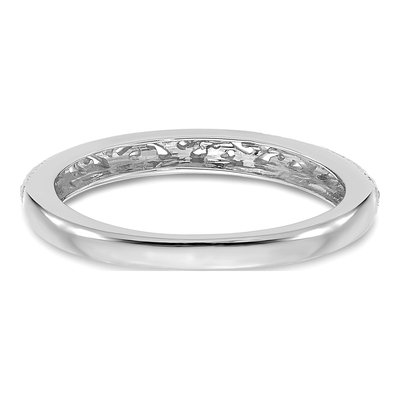 14K White Gold 3mm Filigree Wedding Band – view 6