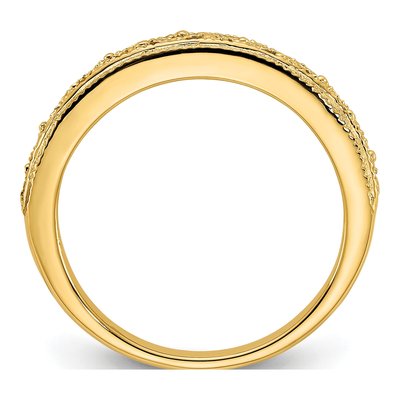 14K Yellow Gold 3mm Filigree Wedding Band – view 2