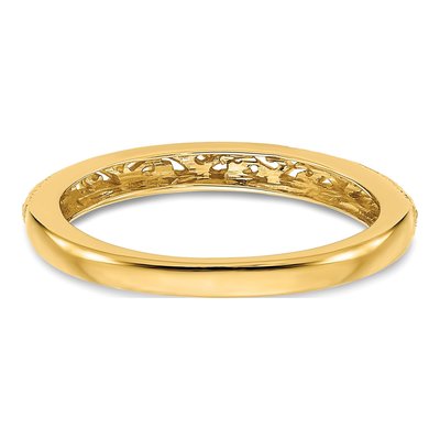 14K Yellow Gold 3mm Filigree Wedding Band – view 6