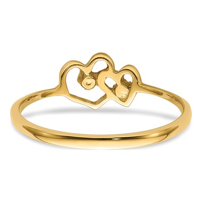 14K Yellow Gold Heart Ring Mounting – view 5