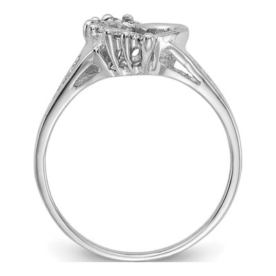 14K White Gold 1/8 ct tw Diamond Heart Ring – view 2