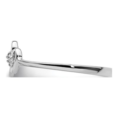 14K White Gold Diamond Two Hearts Ring – view 5