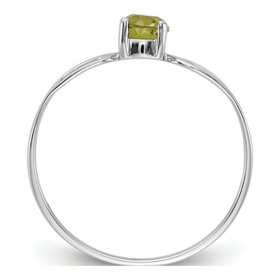 14K White Gold Peridot Split Shank Ring – view 3