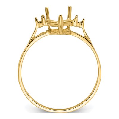 14K Yellow Gold Heart Ring Mounting – view 3