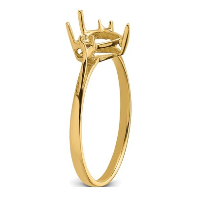 14K Yellow Gold Heart Ring Mounting – view 5