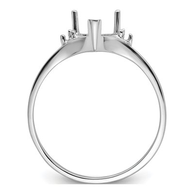 14K White Gold Gemstone Ring Mounting | Size 6 – view 3