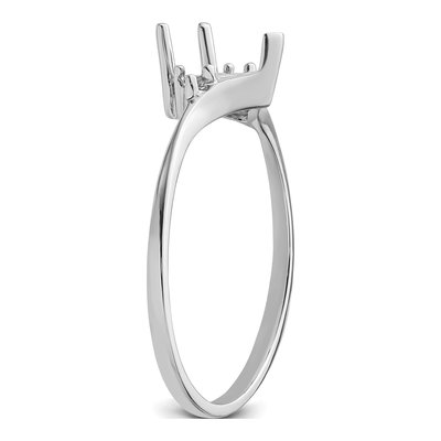 14K White Gold Gemstone Ring Mounting | Size 6 – view 5