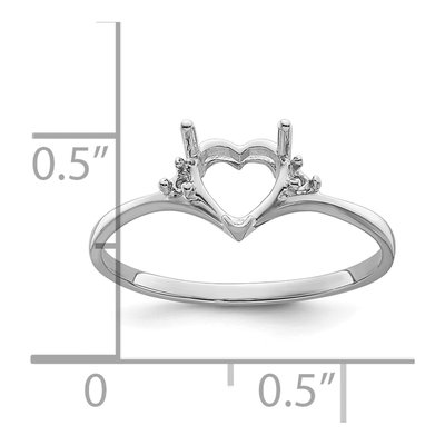 14K White Gold Gemstone Ring Mounting | Size 6 – view 6