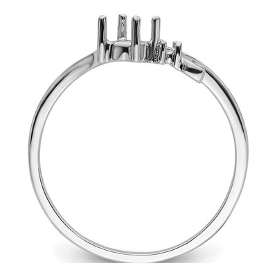 14K White Gold Diamond Ring Mounting – view 3