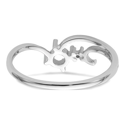 14K White Gold Diamond Ring Mounting – view 4