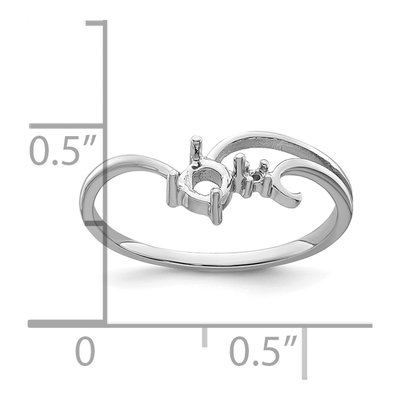 14K White Gold Diamond Ring Mounting – view 6