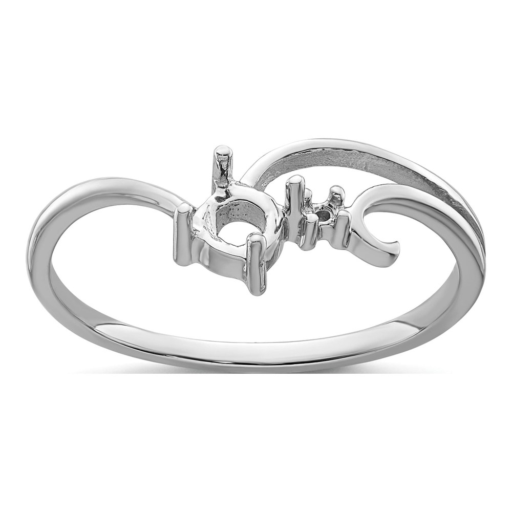 14K White Gold Diamond Ring Mounting