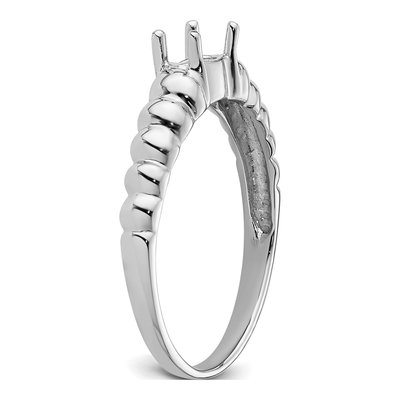 14K White Gold East-West Oval Ring Mounting – view 5