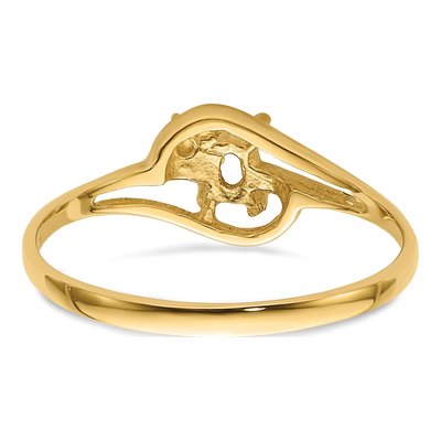 14K Yellow Gold Oval Ring Mounting – view 4