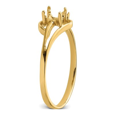 14K Yellow Gold Oval Ring Mounting – view 5