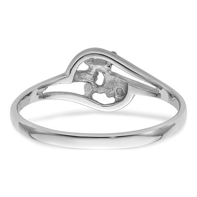 14K White Gold Oval Ring Mounting – view 4