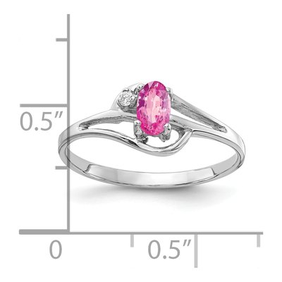 14K White Gold Sapphire & Diamond Ring – view 2