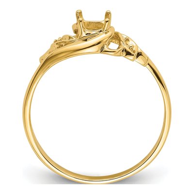 14K Yellow Gold Oval Ring Mounting – view 3