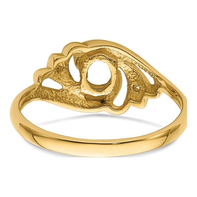 14K Yellow Gold Oval Ring Mounting – view 4