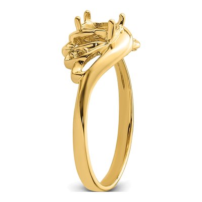 14K Yellow Gold Oval Ring Mounting – view 5