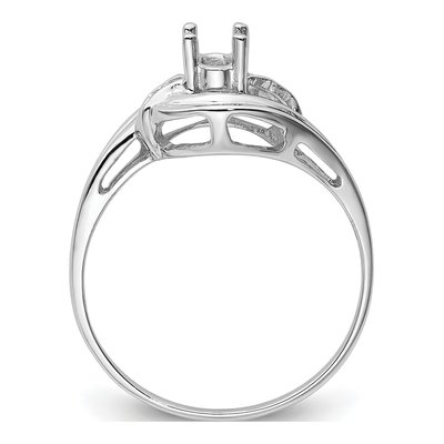 14K White Gold Ring Mounting – view 3